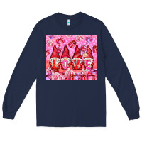 Navy love gnomies with gift boxes Long Sleeve Tee - NancyCooperArtShop