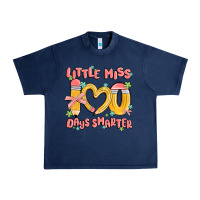 Navy little miss 100 days smarter Urban Heavy Tee - MaliasSmallBusiness