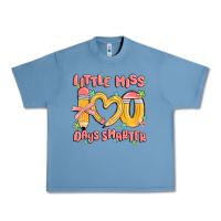 Pebble Blue little miss 100 days smarter Urban Heavy Tee - MaliasSmallBusiness