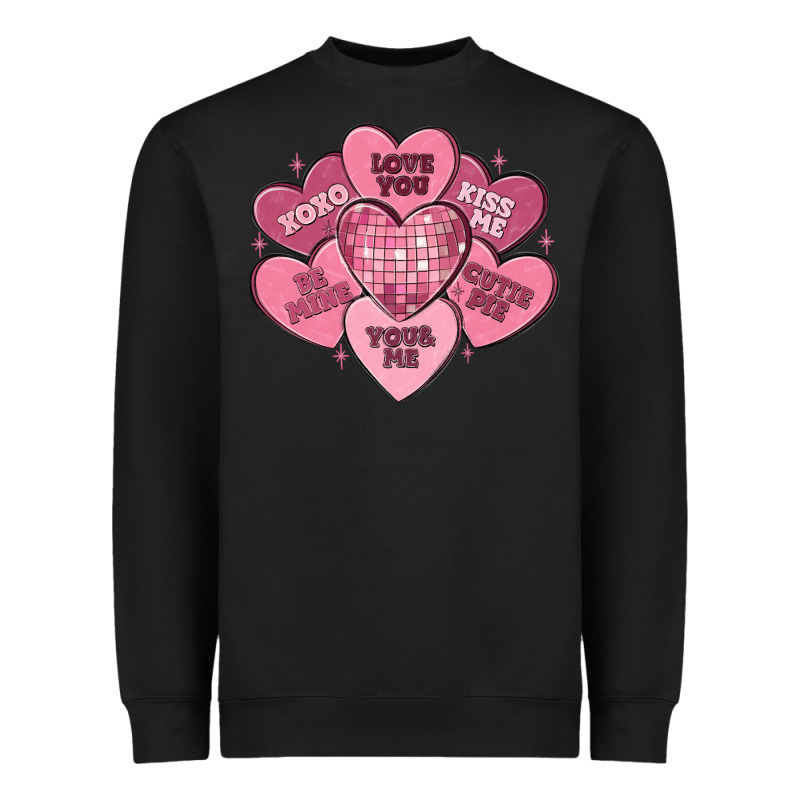 Valentines Conversation Hearts Heavyweight Sweatshirt by MaliasSmallBusiness | Teevron