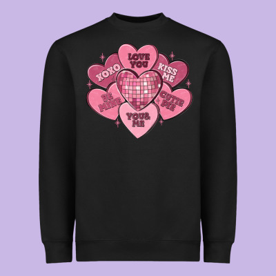 Valentines Conversation Hearts Heavyweight Sweatshirt Designed By Maliassmallbusiness