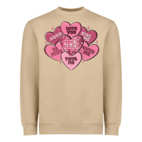 Mushroom valentines conversation hearts Heavyweight Sweatshirt - MaliasSmallBusiness