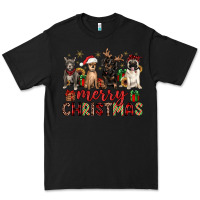 Black merry christmas chihuahua pitbull pug dachshund Premium Tee - JahusDesignShop