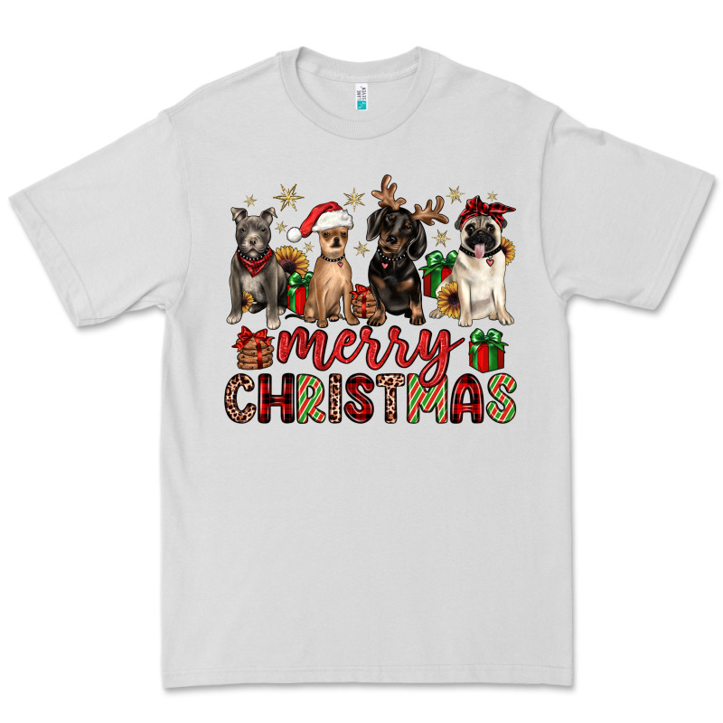 Merry Christmas Chihuahua Pitbull Pug Dachshund Premium Tee by JahusDesignShop | Teevron