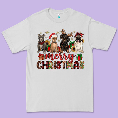 Merry Christmas Chihuahua Pitbull Pug Dachshund Premium Tee Designed By Jahusdesignshop