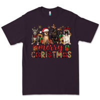 Plum merry christmas chihuahua pitbull pug dachshund Premium Tee - JahusDesignShop