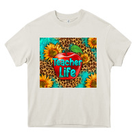 Cream teacher life Heavy Core Tee - HRA Design Shop
