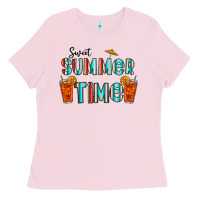 Bubblegum Pink sweet summer time Ladies Tee - CowhideDigitalArt