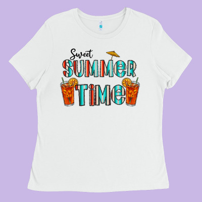 Sweet Summer Time Ladies Tee Designed By Cowhidedigitalart