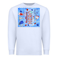 White healthcare hero Premium Sweatshirt - TumblerDesignByShophia