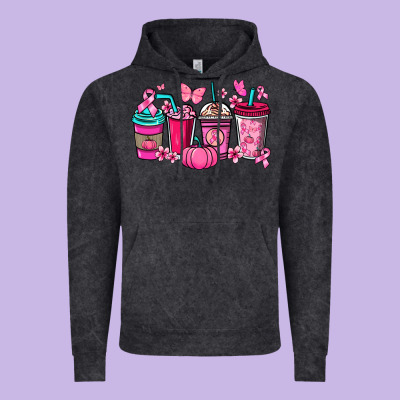 Cancer Coffee Cups Vintage Hoodie Designed By Nancycooperartshop