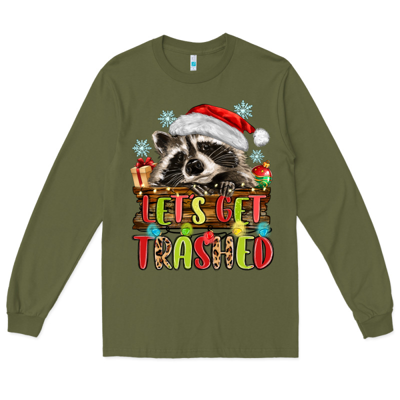 Lets Get Trashed With Raccoon Long Sleeve Tee by MaliasSmallBusiness | Teevron