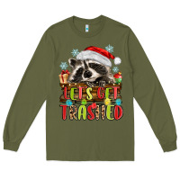Army Green lets get trashed with raccoon Long Sleeve Tee - MaliasSmallBusiness