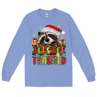 Colony Blue lets get trashed with raccoon Long Sleeve Tee - MaliasSmallBusiness