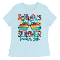 Baby Blue school's out for summer teacher life Ladies Tee - RanaPortraitStore