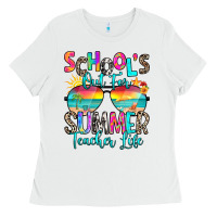 White school's out for summer teacher life Ladies Tee - RanaPortraitStore