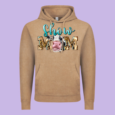 Western Show Mom Holstein Vintage Hoodie Designed By Lillyallendesigns