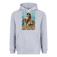 Heather Grey Rodeo kid Cowboy midilli horse Heavyweight Hoodie - HowdyJamesFarm