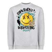 Heather Grey somebody's feral wrestling mom Heavyweight Sweatshirt - MaliasSmallBusiness