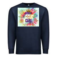 Navy spoiler alert i don't care Premium Sweatshirt - TumblerDesignByShophia