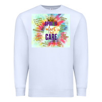 White spoiler alert i don't care Premium Sweatshirt - TumblerDesignByShophia