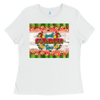 White sweet summer time Ladies Tee - HRA Design Shop