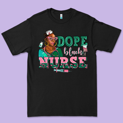 Afro  Nurse Dope Black Premium Tee Designed By Adodesignshop