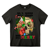 Asphalt Dead İnside But Merry Human Skull Heavy Core Tee - FaDigitalArtStudio