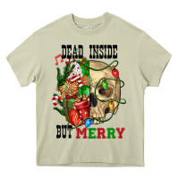 Mossy Dead İnside But Merry Human Skull Heavy Core Tee - FaDigitalArtStudio