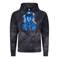 Cloud Black blueribbon with boxing gloves Vintage Hoodie - NancyCooperArtShop