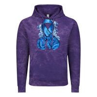 Cloud Purple blueribbon with boxing gloves Vintage Hoodie - NancyCooperArtShop