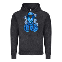 Vintage Black blueribbon with boxing gloves Vintage Hoodie - NancyCooperArtShop
