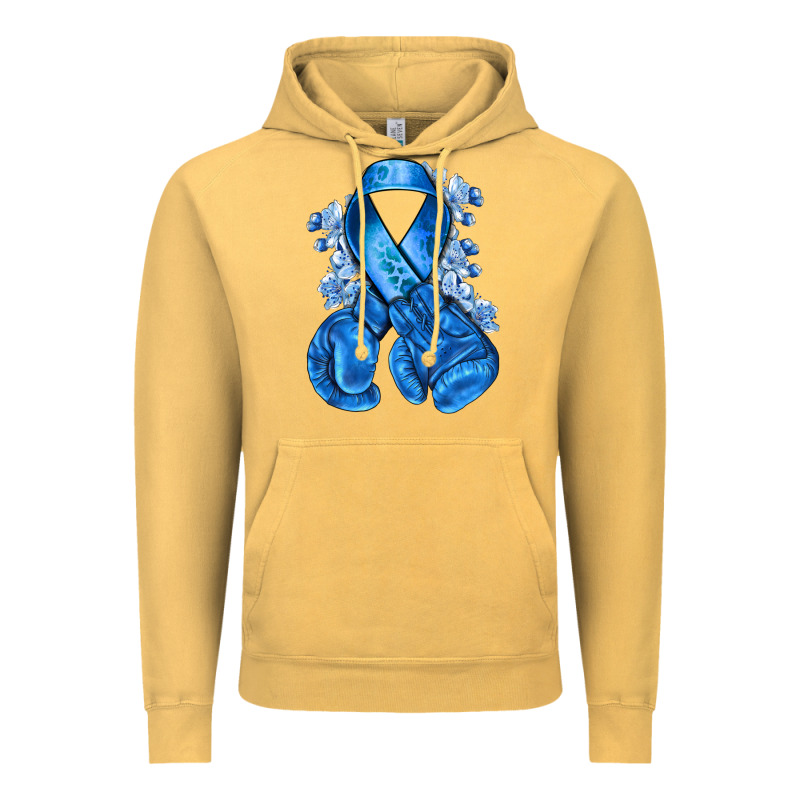 Blueribbon With Boxing Gloves Vintage Hoodie by NancyCooperArtShop | Teevron