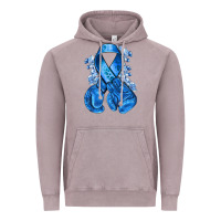 Vintage Zinc blueribbon with boxing gloves Vintage Hoodie - NancyCooperArtShop
