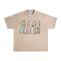French Oak he is risen Urban Heavy Tee - MaliasSmallBusiness