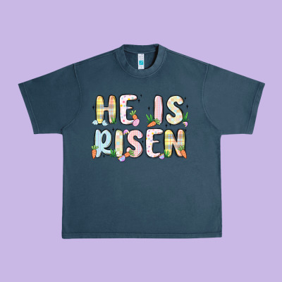 He Is Risen Urban Heavy Tee Designed By Maliassmallbusiness