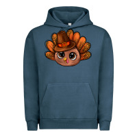Pigment Midnight Navy turkey and leopard pattern and thanksgiving hat bbs Urban Hoodie - BundleAndBundleShop