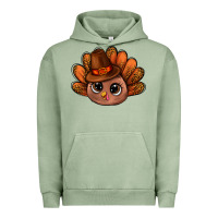 Pigment Oil Green turkey and leopard pattern and thanksgiving hat bbs Urban Hoodie - BundleAndBundleShop