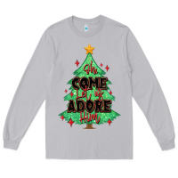 Moon Dust oh come let us adore him christmas tree Long Sleeve Tee - MaliasSmallBusiness