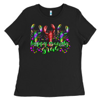Black happy crawdy gras Ladies Tee - RacoonDesign