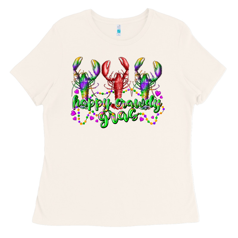 Happy Crawdy Gras Ladies Tee by RacoonDesign | Teevron