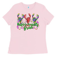 Bubblegum Pink happy crawdy gras Ladies Tee - RacoonDesign