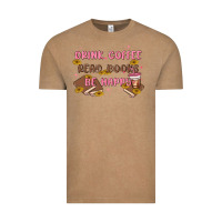 Vintage Coffee drink coffee read books be happy Vintage Tee - MaliasSmallBusiness