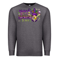 Charcoal Heather Mardi Gras drinking team with gnome Premium Sweatshirt - HowdyJamesFarm