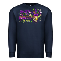 Navy Mardi Gras drinking team with gnome Premium Sweatshirt - HowdyJamesFarm