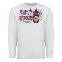 Oatmeal Heather Mardi Gras drinking team with gnome Premium Sweatshirt - HowdyJamesFarm