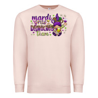 Pale Pink Mardi Gras drinking team with gnome Premium Sweatshirt - HowdyJamesFarm