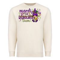 Sandshell Mardi Gras drinking team with gnome Premium Sweatshirt - HowdyJamesFarm