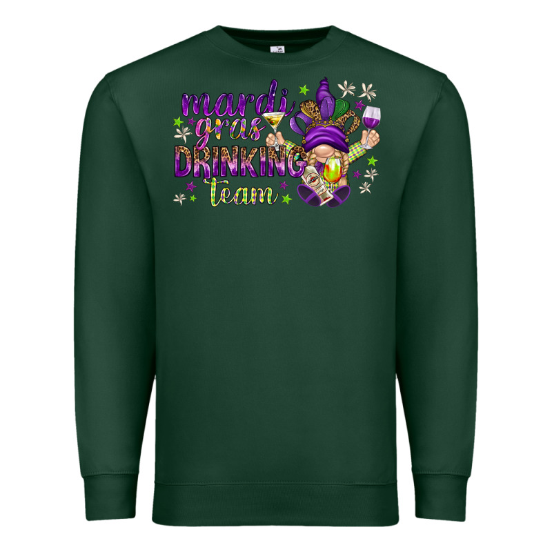 Mardi Gras Drinking Team With Gnome Premium Sweatshirt by HowdyJamesFarm | Teevron