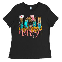 Black icu nurse Ladies Tee - FaDigitalArtStudio